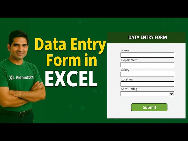 Automated Data Entry Form in Excel || How to Create a Data Entry Form in Excel