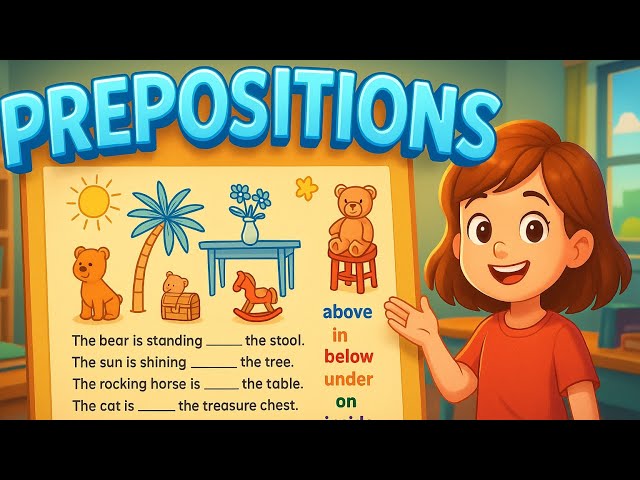 Learn English Words and Prepositions | Fun Learning Activities for Kids