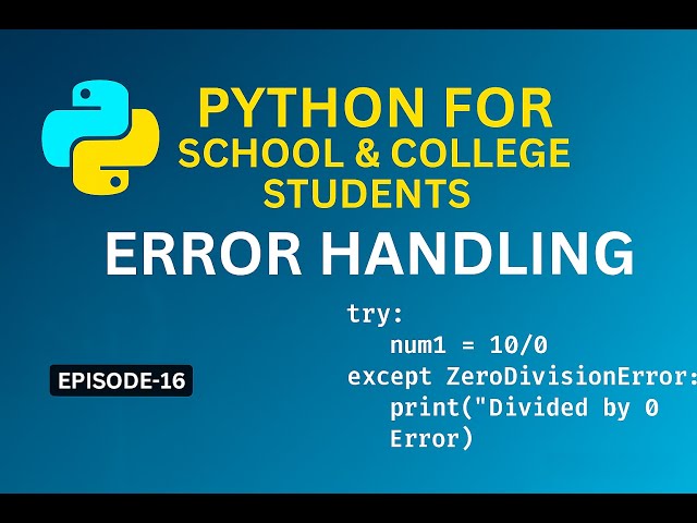 পাইথন এরর হ্যান্ডলিং বাংলায় | Python Error Handling in Bangla for Beginners