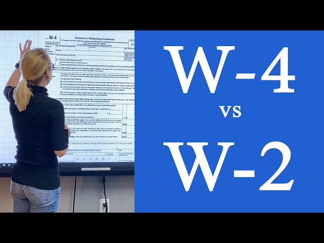 W4 Tax Form - W2 Explained - What's the difference between a W-2 and W4 Tax Form.