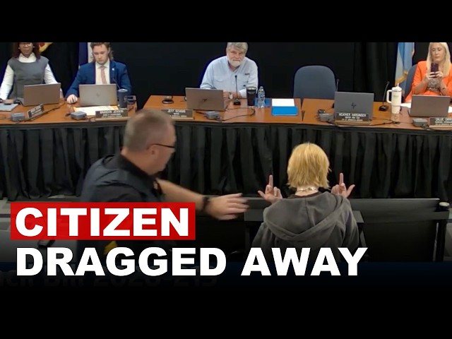 Woman Arrested And Dragged Away After Criticizing Surveillance Cameras