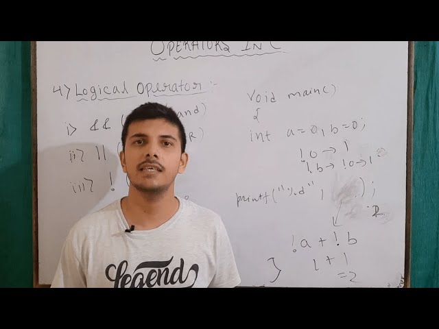 logical operators in c programming | logical - and , or , not operators | operators in c : Part  3