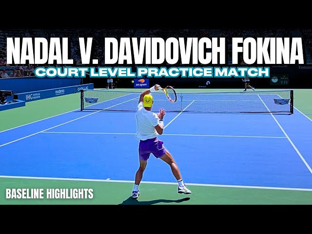 Rafael Nadal vs. Alejandro Davidovich Fokina | 2022 Court Level Practice Match in 4K