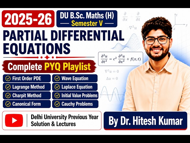 PDE 2025-26 Intro Video: Partial Differential Equation Question Paper Solutions by Dr. Hitesh