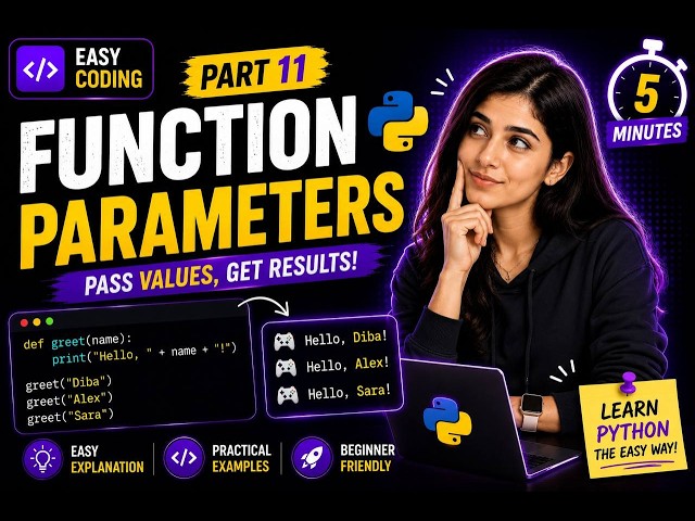 🚀 Make Your Python Functions Smarter! | Python Parameters