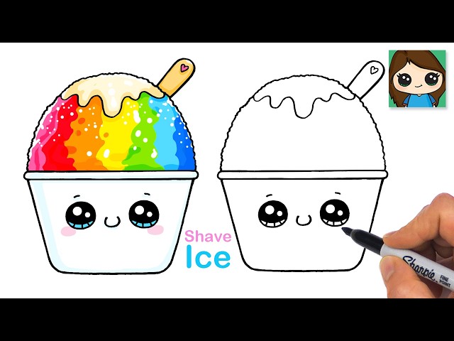 How to Draw a Cup of Shave Ice 🍧 Cute Summer Drawing