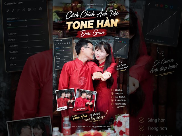 CÁCH CHỈNH ẢNH TIỆC TONE HÀN TRONG SÁNG ĐƠN GIẢN