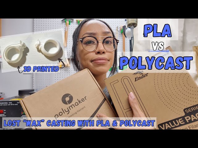 PLA vs PolyCast Filament, Easy Step by Step Lost "Wax" Casting a 3D Print to Make Silver Jewelry