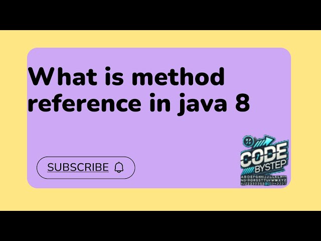 What is method reference in java 8? || Java Online class