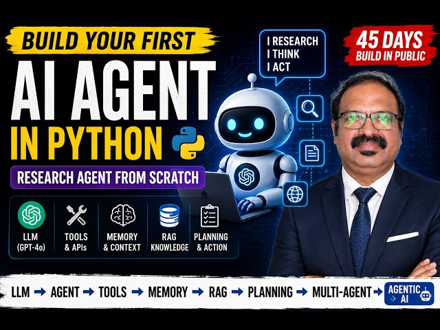 Build Your First AI Agent in Python | Research Agent from Scratch