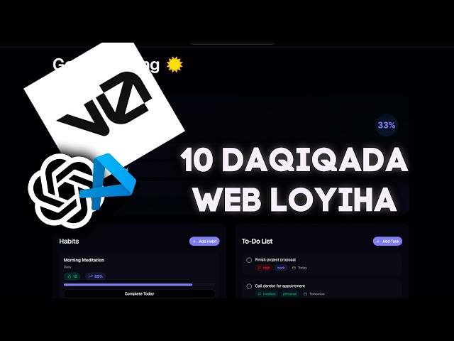 AI bilan 10 minutda o‘z web loyihangni yarat | Sunniy intellekt yordamida web ilova yaratish