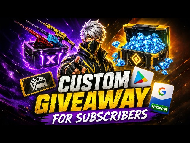 FREE FIRE LIVE CUSTOM ROOM GIVEAWAY | FF LIVE TEAM CODE GIVEAWAY | FF LIVE