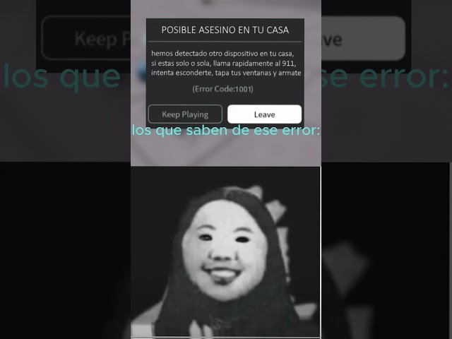 error 1001 roblox (contexto en la descripción)
