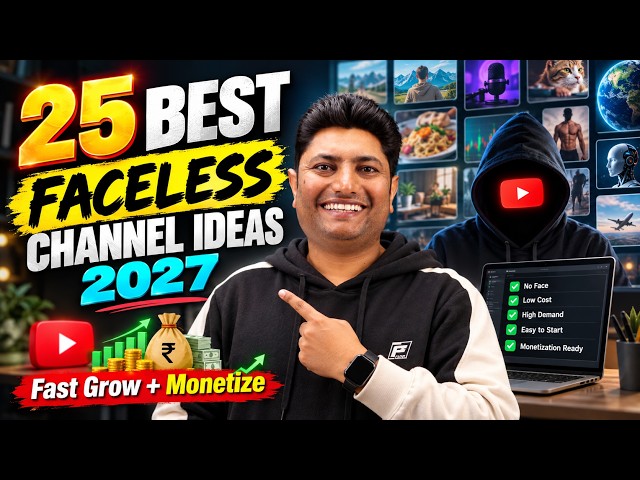 25 Faceless YouTube Niches That Can Grow Fast in 2027 | Beginner Friendly Channel Ideas