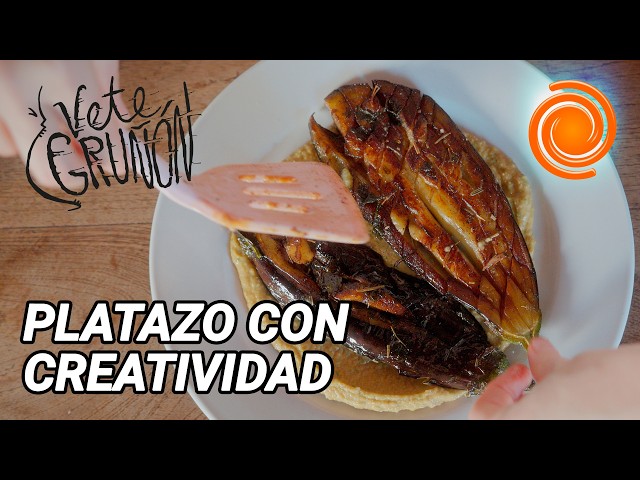 Buttery eggplant with bean puree | Go away, grumpy one