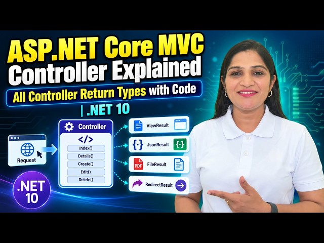 ASP.NET Core MVC Controller Explained | All Controller Return Types with Code | .NET 10