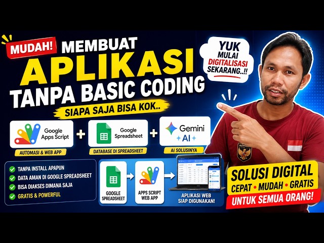 Part 1 : Mudah! Membuat Apk Web Tanpa Basic Coding | Google Apps Script + Spreadsheet + Gemini AI