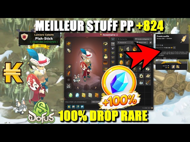 [DOFUS 3] THE BEST PROSPECTING GEAR (+824) 100% RARE DROP ! #56