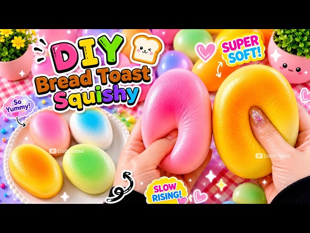 I Tried VIRAL Bread Squishy at Home! No Cotton, No Sponge 😱😳 *DIY Bread Tutorial* Easy Craft Ideas
