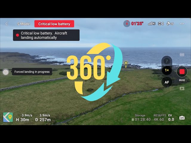 360° Video   Drone Fails to Return to Home Because of Forced Landing