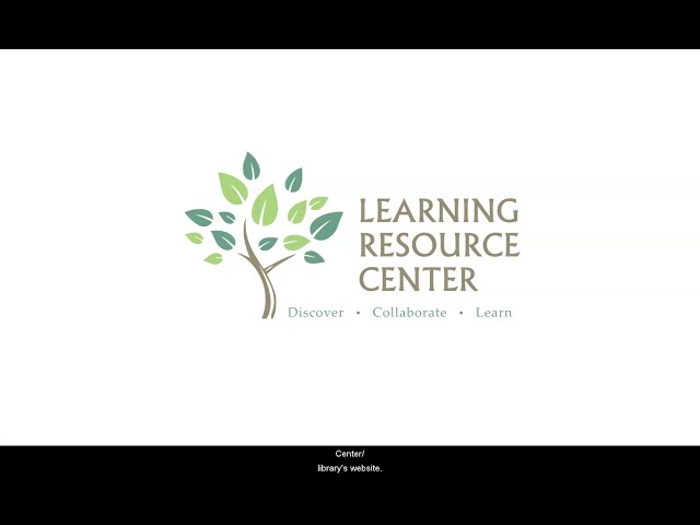 Library | Learning Resource Center website tour