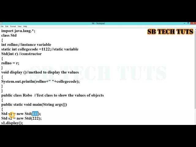 Static Variable in Java | Static Variable | Java Programming | Telugu