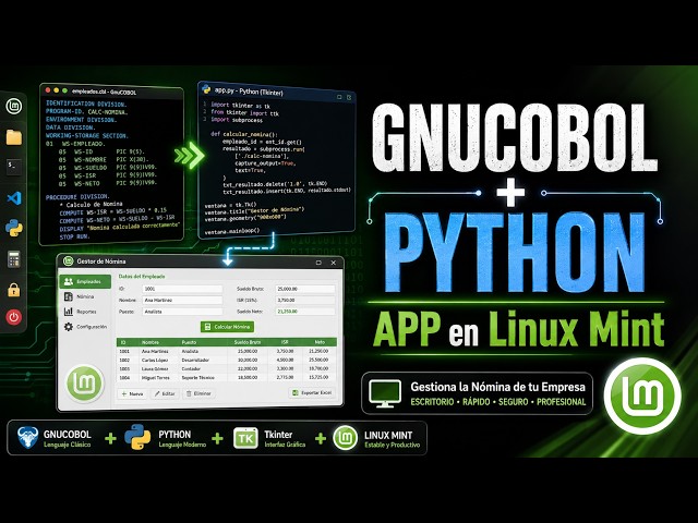 I'm Building a Payroll Manager with GnuCOBOL + Python + Tkinter on Linux Mint