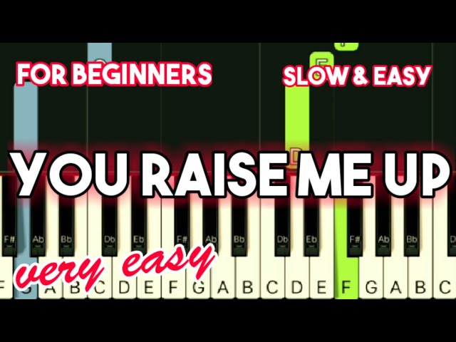 JOSH GROBAN - YOU RAISE ME UP | SLOW & EASY PIANO TUTORIAL