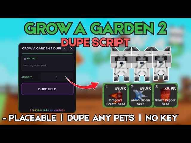 [NO KEY] 🧑‍🌾 OP Grow a Garden 2 DUPE Script | DUPE ANY PETS | OP | KEYLESS
