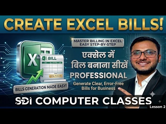 MS Excel me Bill Kaise bnate hai Easy & Simple Steps #nitin_sir #sdi