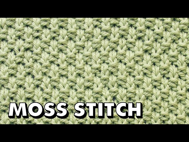 MOSS STITCH Pattern for Beginners (Best Beginner Knit Stitches)