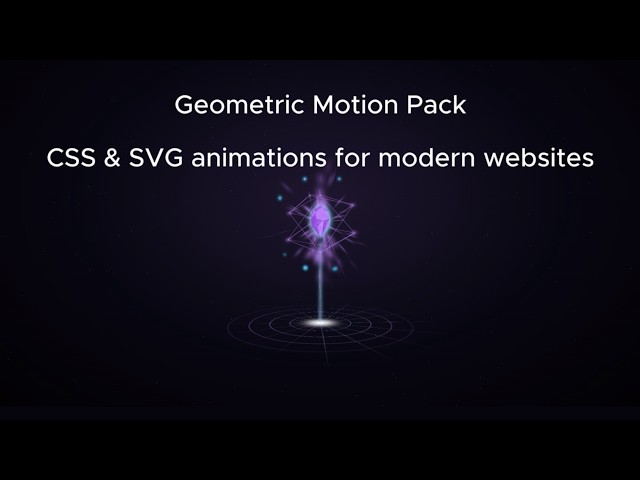 Geometric Motion Pack — HTML, SVG & CSS Animations