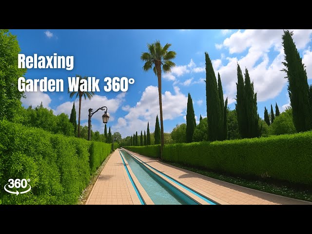 360° Garden Walk for Deep Relaxation | Virtual Nature Escape with Birdsong
