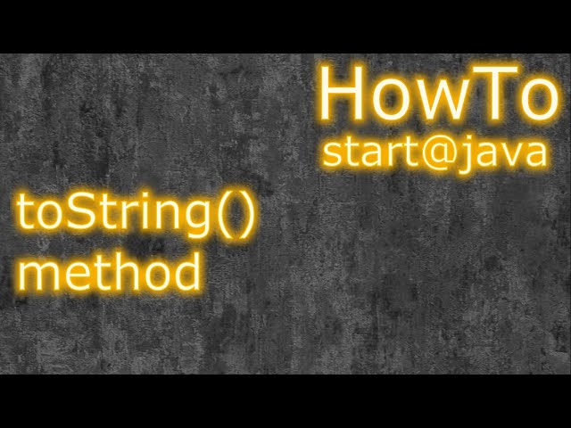 Java: override the toString method ☕ #howto #java #toString