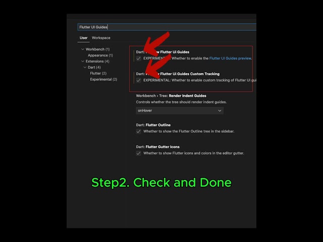VSCode how to show vertical guide line of Flutter Dart