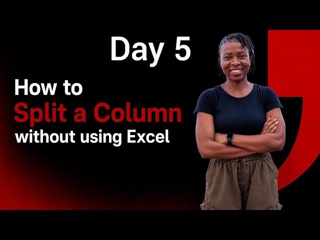 How to split a column without using Excel | Data cleaning challenge Day 5