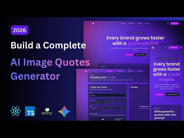 Build & Deploy a FullStack AI-Powered Website using React & SpringBoot 2026