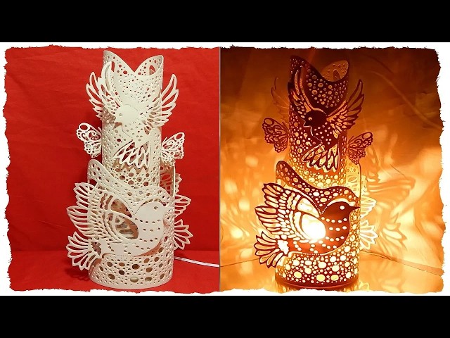 Learn how to make a PVC bird lamp