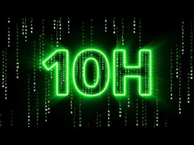 Matrix Code Rain 10 hours