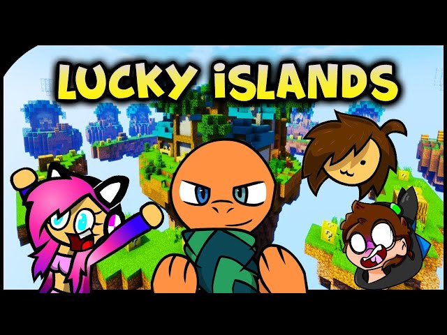 Una partida normal de Lucky island en MINECRAFT! ft.salvaeljaparo,blu games 16 y coni!