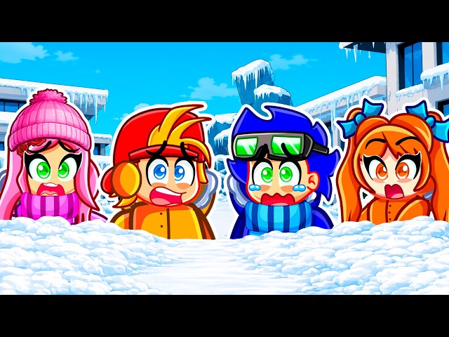 WE SURVIVED the WORST SNOWSTORM in Roblox BROOKHAVEN!
