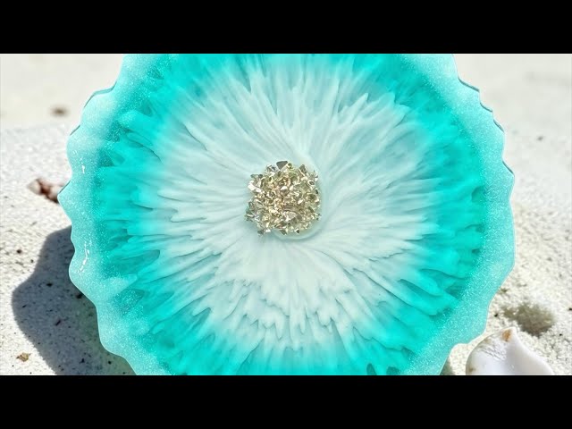 #529 Gorgeous Beginner Lace or Web Effect Pour in Epoxy Resin