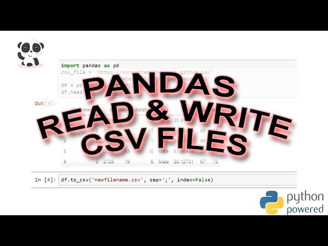 How to Use Pandas read_csv & to_csv
