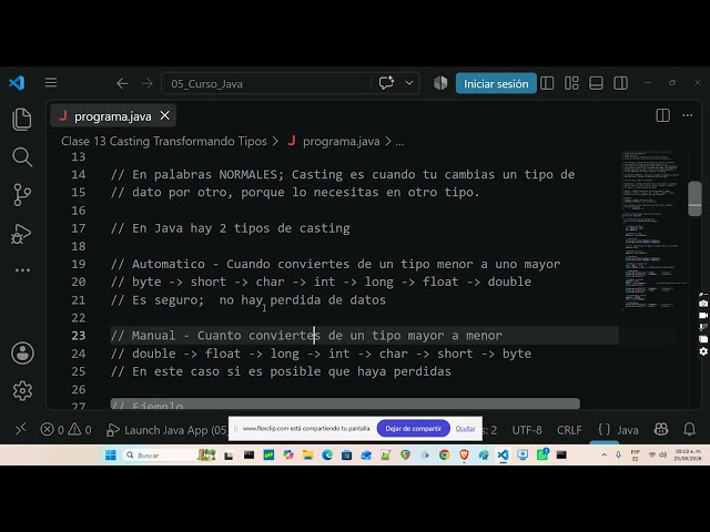 Class 13 Casting Type Conversion in Java Course
