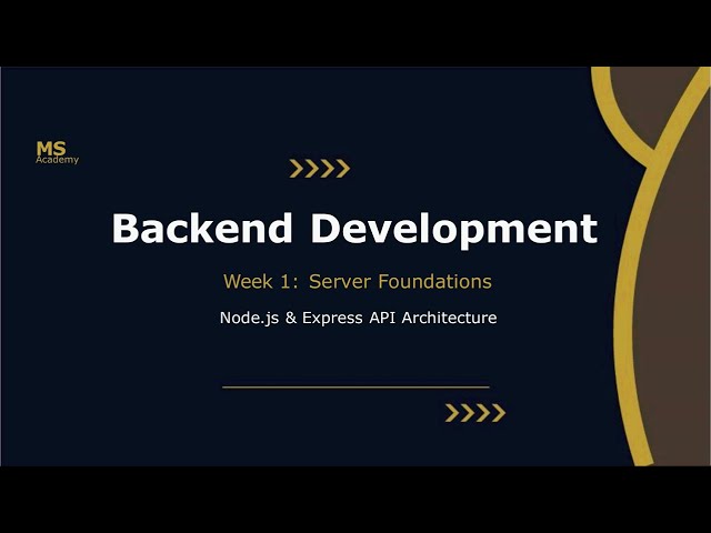 Backend Development week 1
