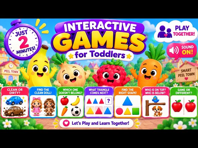 Interactive Games for Toddlers | 2-Minute Learning Game #interactivelearning 