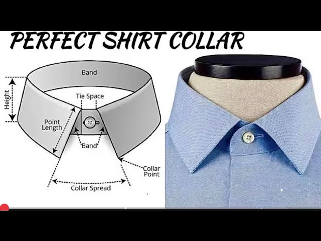 How to cut a shirt collar | Step-by-Step pattern drafting (beginners tutorial)