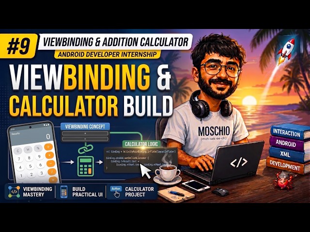 #9 Viewbinding & Addition Calculator | Android Developer Internship
