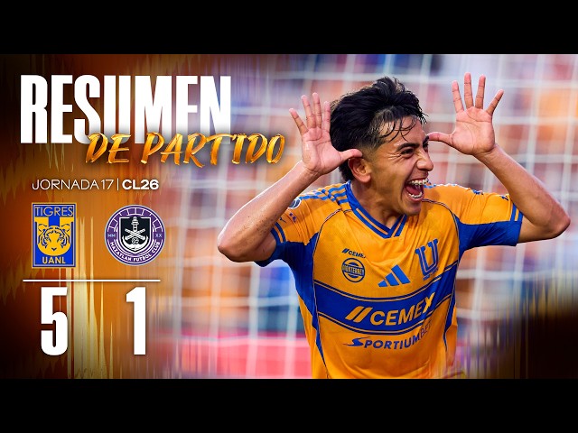 📹 El Resumen Liga MX | Tigres 5-1 Mazatlán | Jornada 17 | Clausura 2026