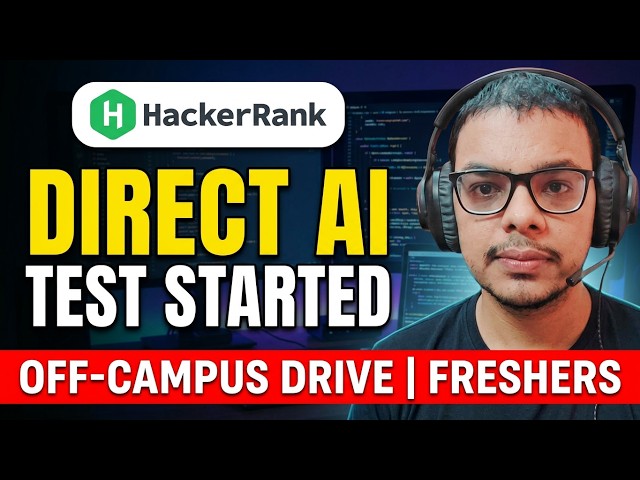 Biggest Direct Test Started | HackerRank | AI Interview | Customer Exp | Off-Campus Drive for Fre...